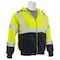Deltaplus Sweatshirt, Hooded, Hi-Viz, Lime/Black, 6X 62992 - alternate 4
